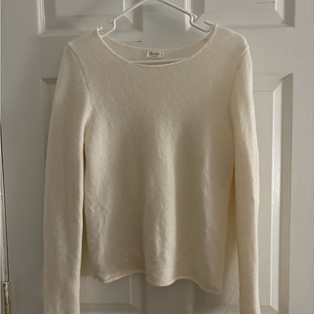 Brandy Melville Cream Crew Neck Sweater